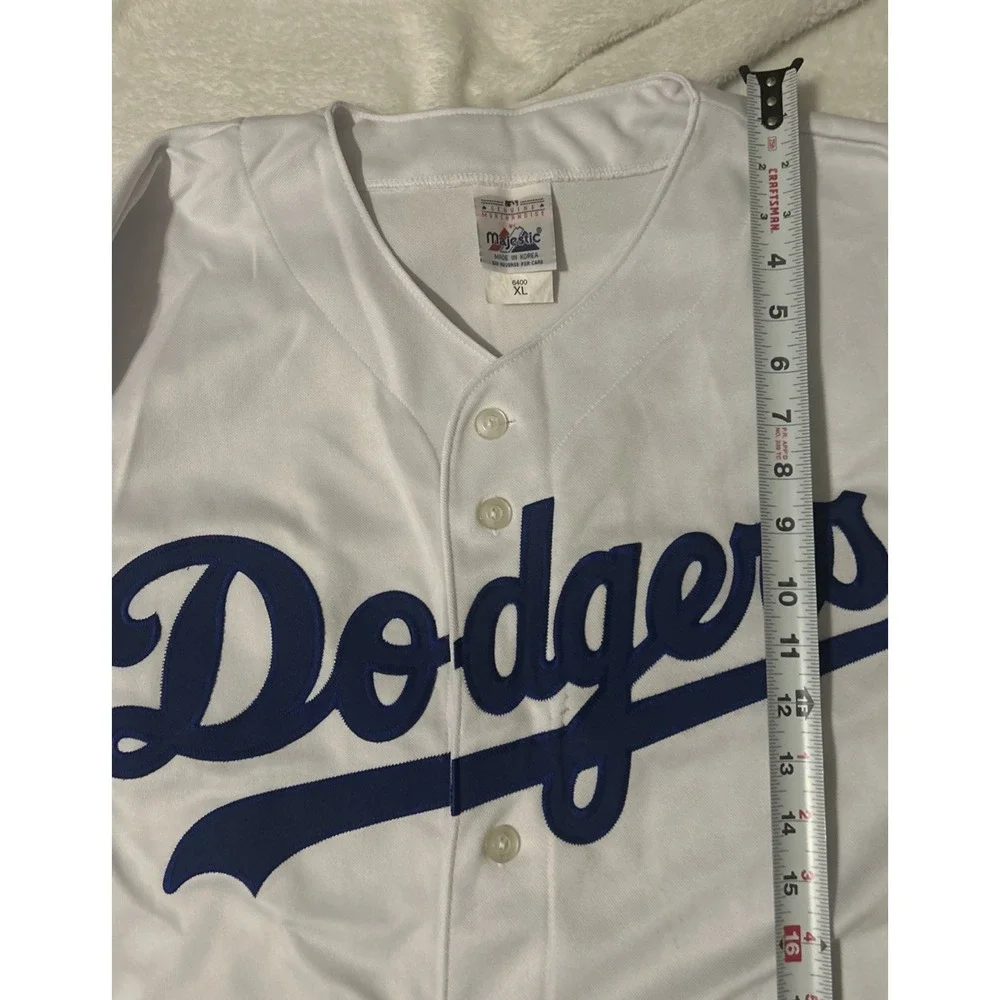 Vintage Majestic LA Dodgers Mesh Batting Jersey White Men's XLarge